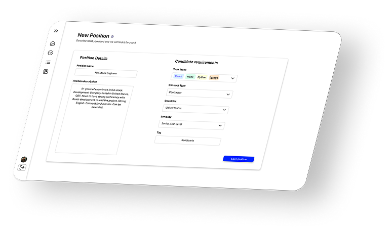 Describe the position